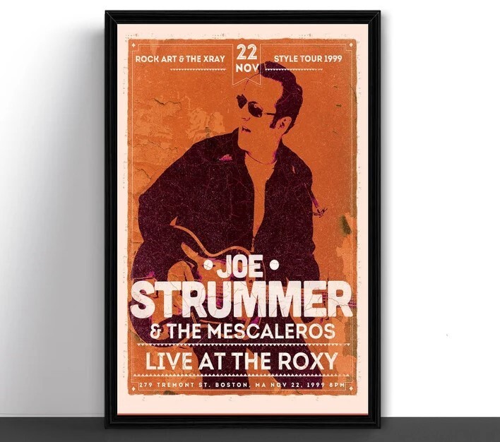 Joe Strummer The Roxy Boston 1999 Concert Tour Poster Art Print