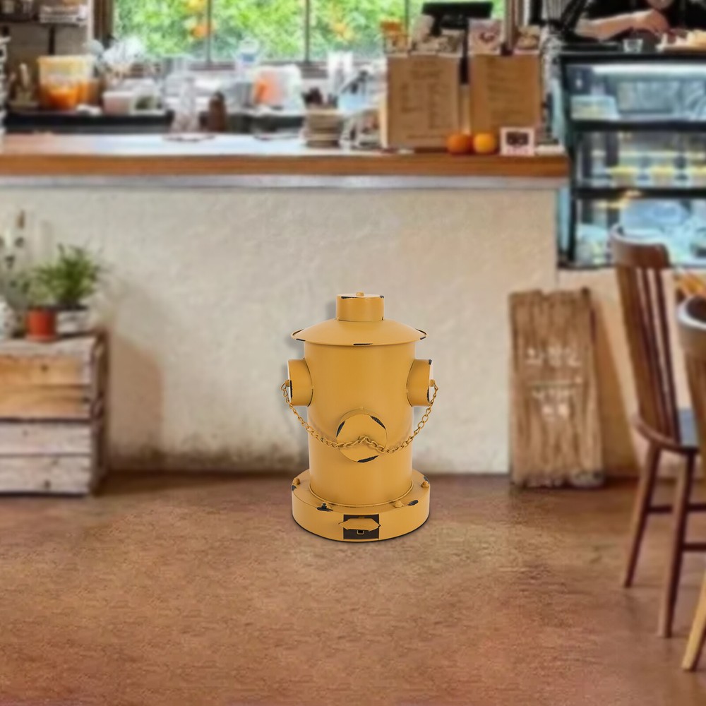 Yellow Retro Step-on Garbage Can Indoor Outdoor 11.8*15.35 In Waste Bin W/ Pedal