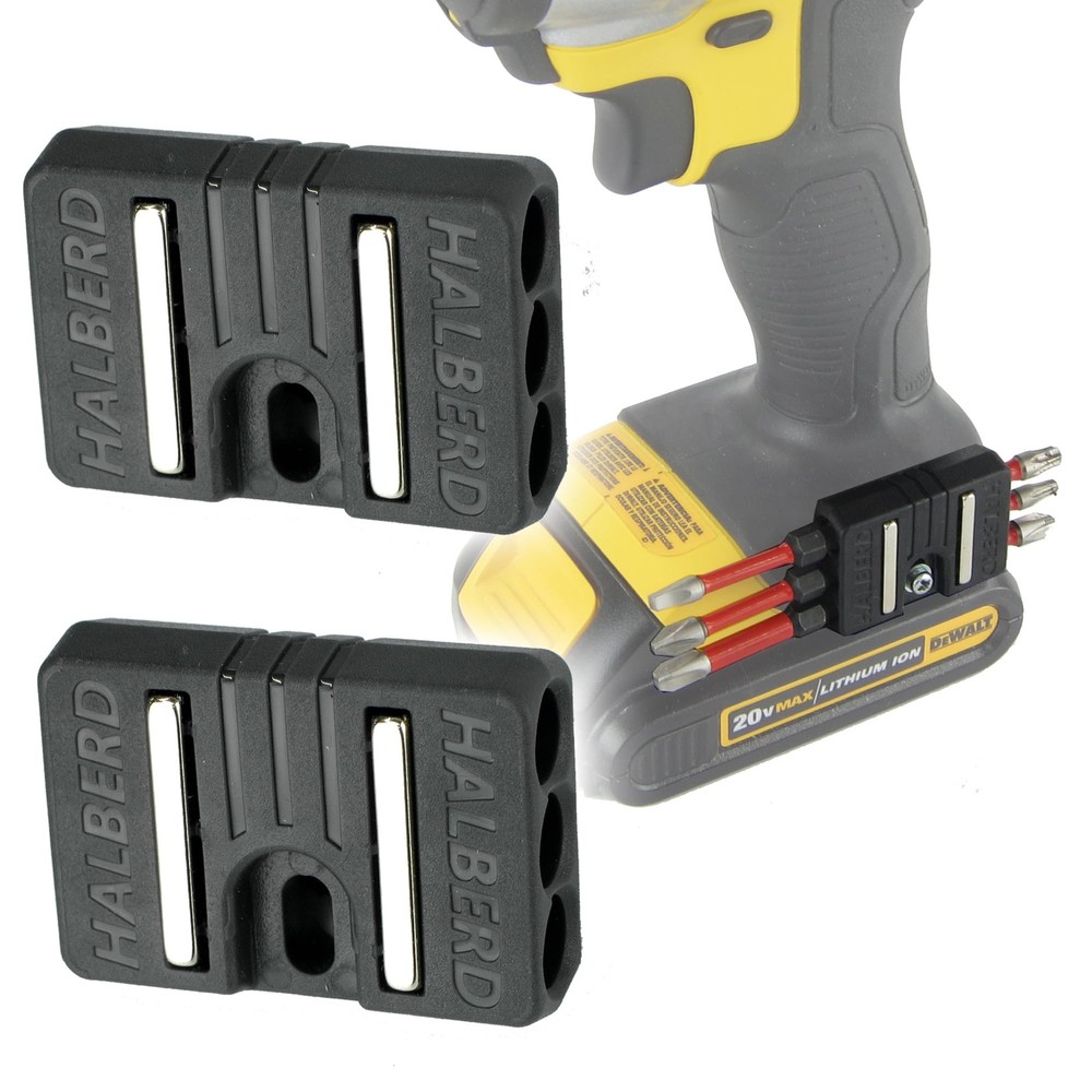 Magnetic Universal Bit Holder for Hand Clearance Horizontal Screw Storage