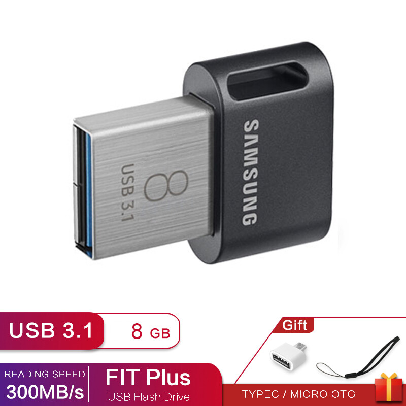 Samsung FIT Plus Tiny UDisk 8GB USB 3.1 Flash Drive Memory Stick Storage Device