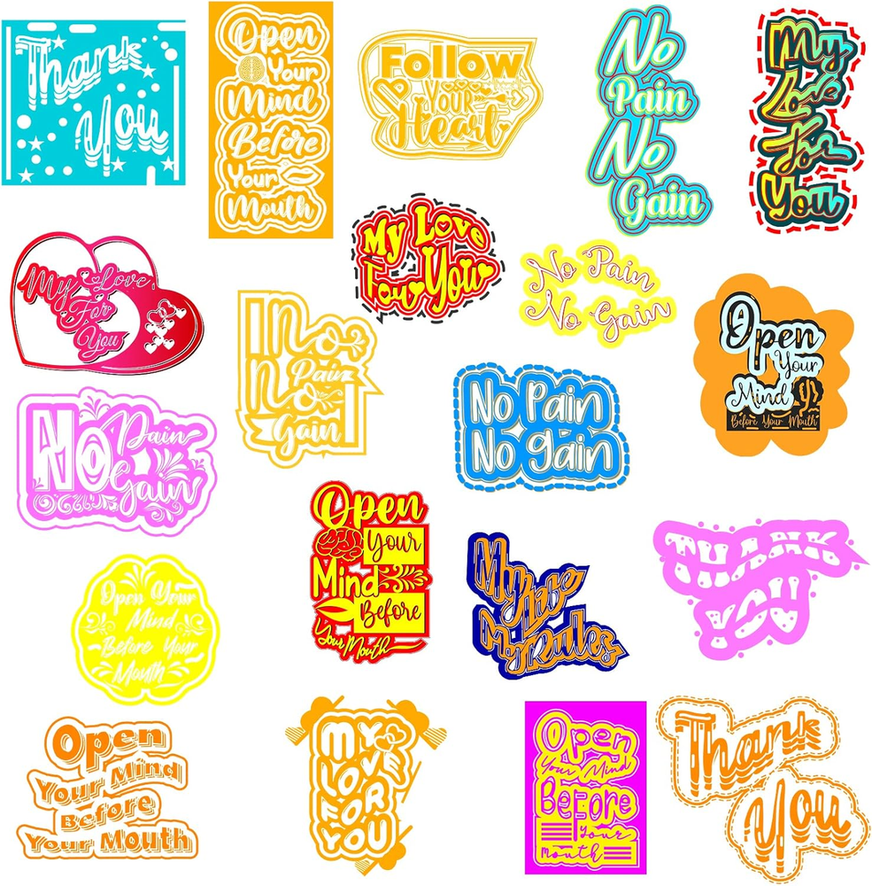 20 PCS Iron-On Love Word Vinyl Patches for DIY Heat Transfer Applique Projects