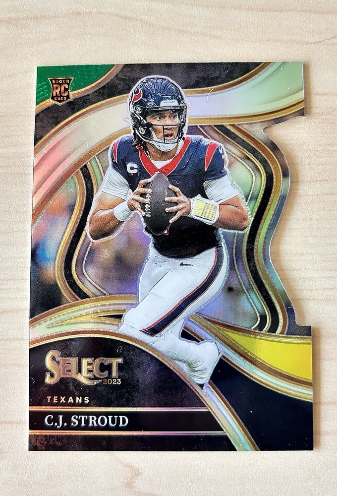 2023 Select CJ Stroud RC Club Level Green Yellow Prizm Die Cut No. 289 Texans 📈