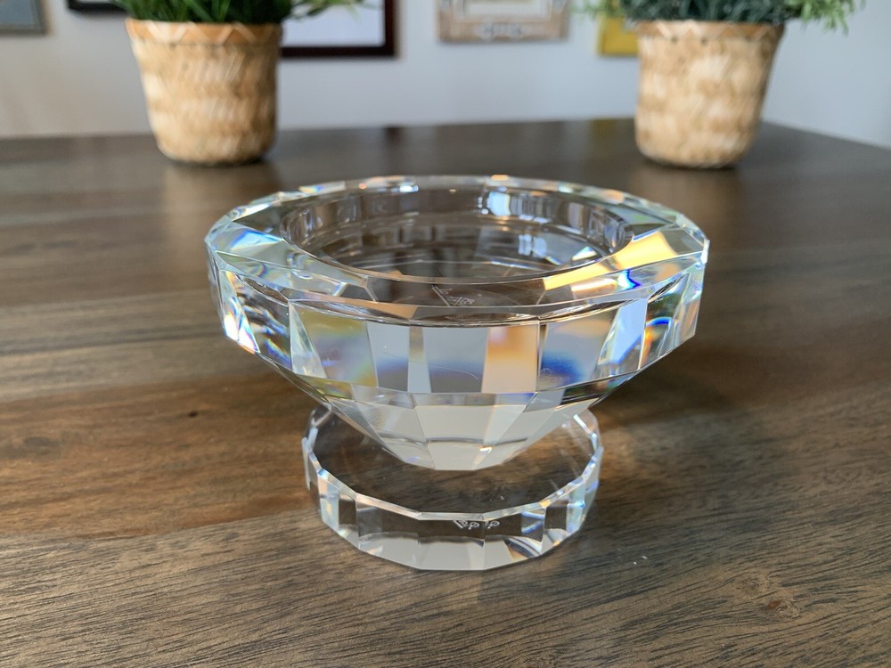 Crystal Rosenthal Candle Holder Multi-Faceted Made in Germany High Quality Heavy