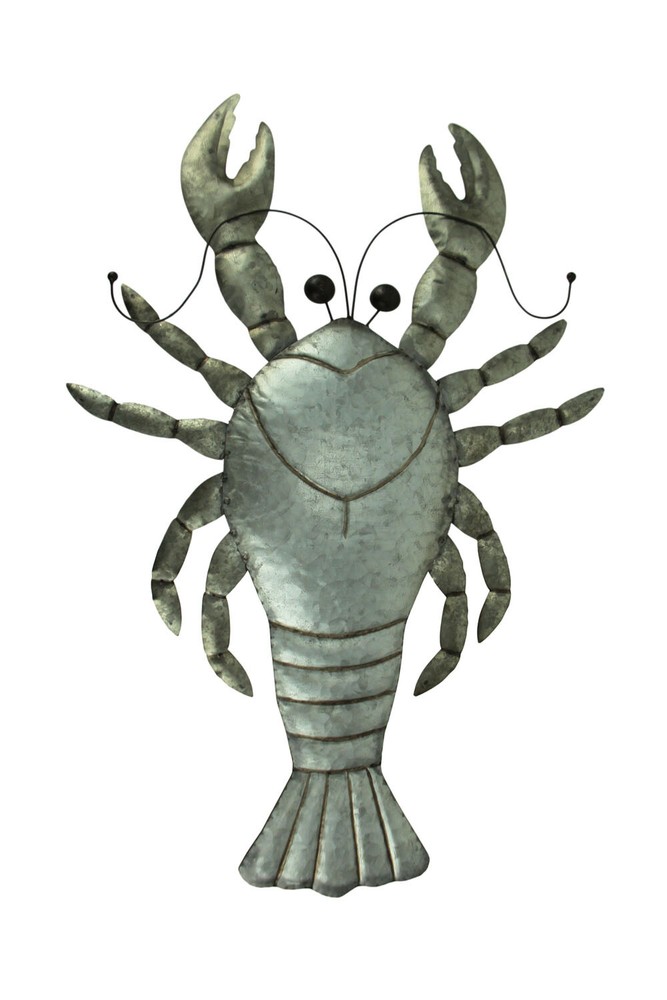Scratch & Dent Rustic Metal Lobster Coastal Decor Wall Sculpture Large