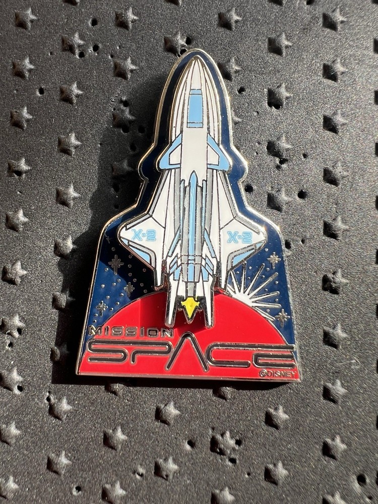 2008 Disney Epcot Mission Space X-2 Rocket 3D Official Trading Pin