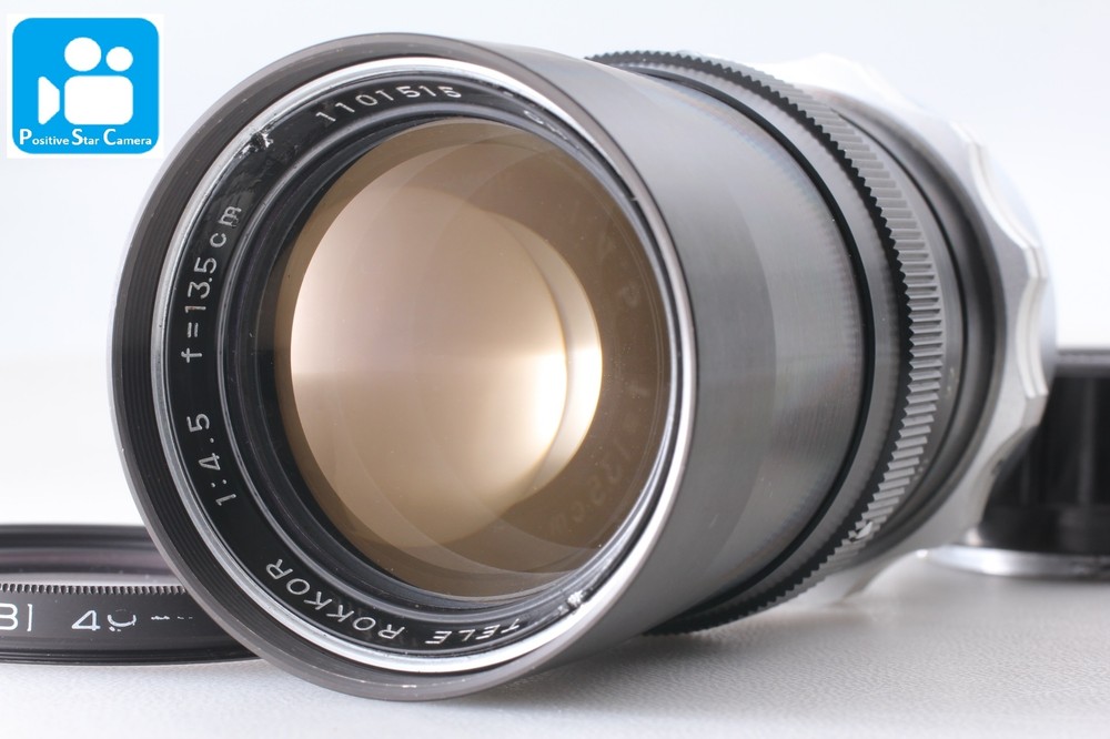 RARE SSR🎦VIDEO👀[N MINT] Chiyoda Kogaku Tele Rokkor Lens 13.5cm f4.5 From JAPAN
