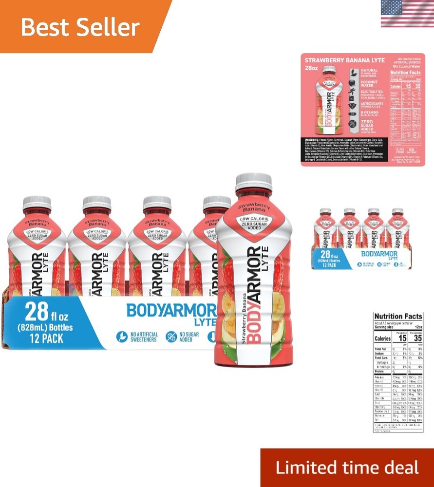 LYTE Sports Drink Low-Calorie Sports Beverage, Strawberry Banana, Coconut Wat...