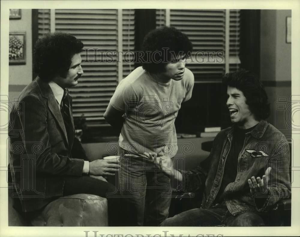 Press Photo Actors Gabriel Kaplan, Robert Hegyes, John Travolta in ABC-TV Show