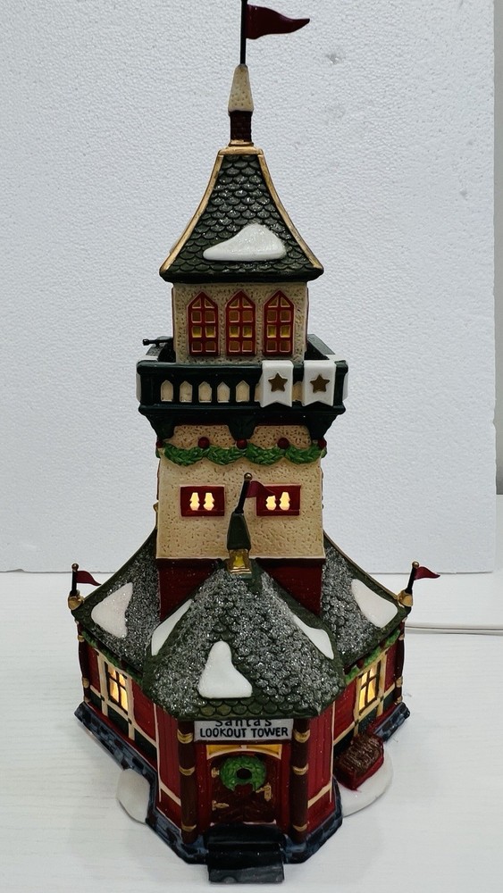 Dept 56 North Pole Series “Santa’s Lookout Tower” Retired 1993  Excellent !