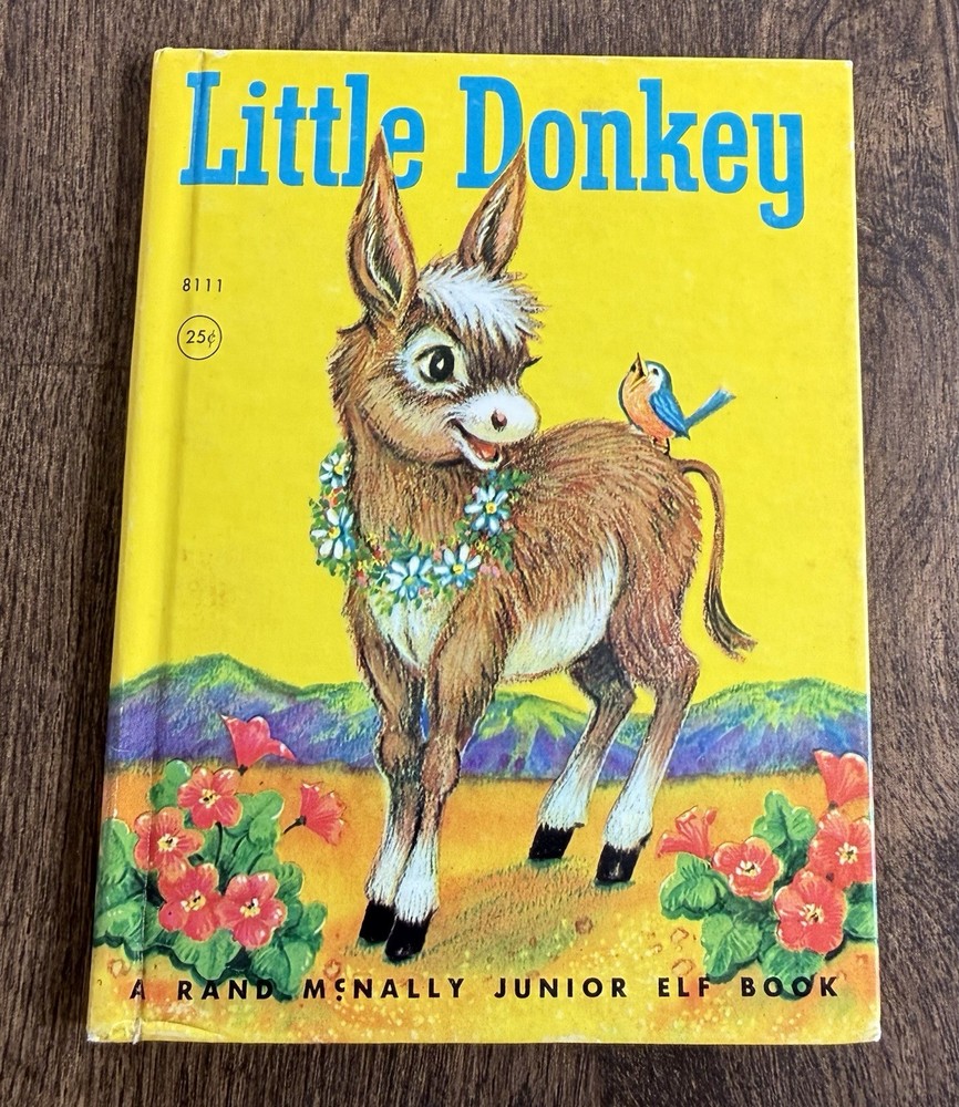 Vintage LITTLE DONKEY Children's Rand McNally Junior Elf Book (1964) h/c
