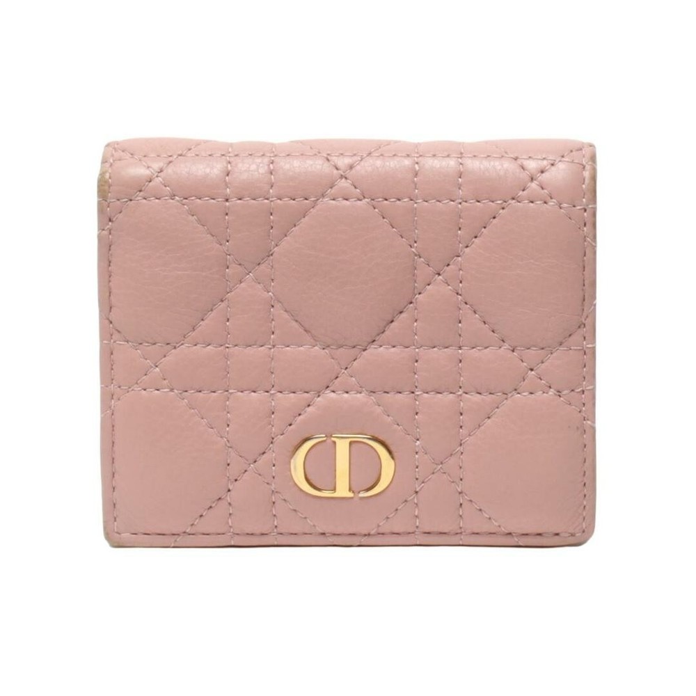 Dior Christian Bifold Wallet Ladies' Damage Details Corner Scratch on rim peel