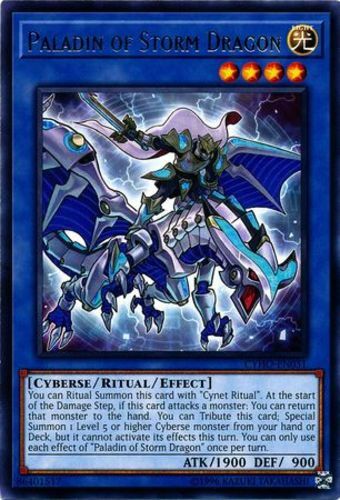 Paladin of Storm Dragon - CYHO-EN031 - Rare - Unlimited Edition x3 - Lightly Pla