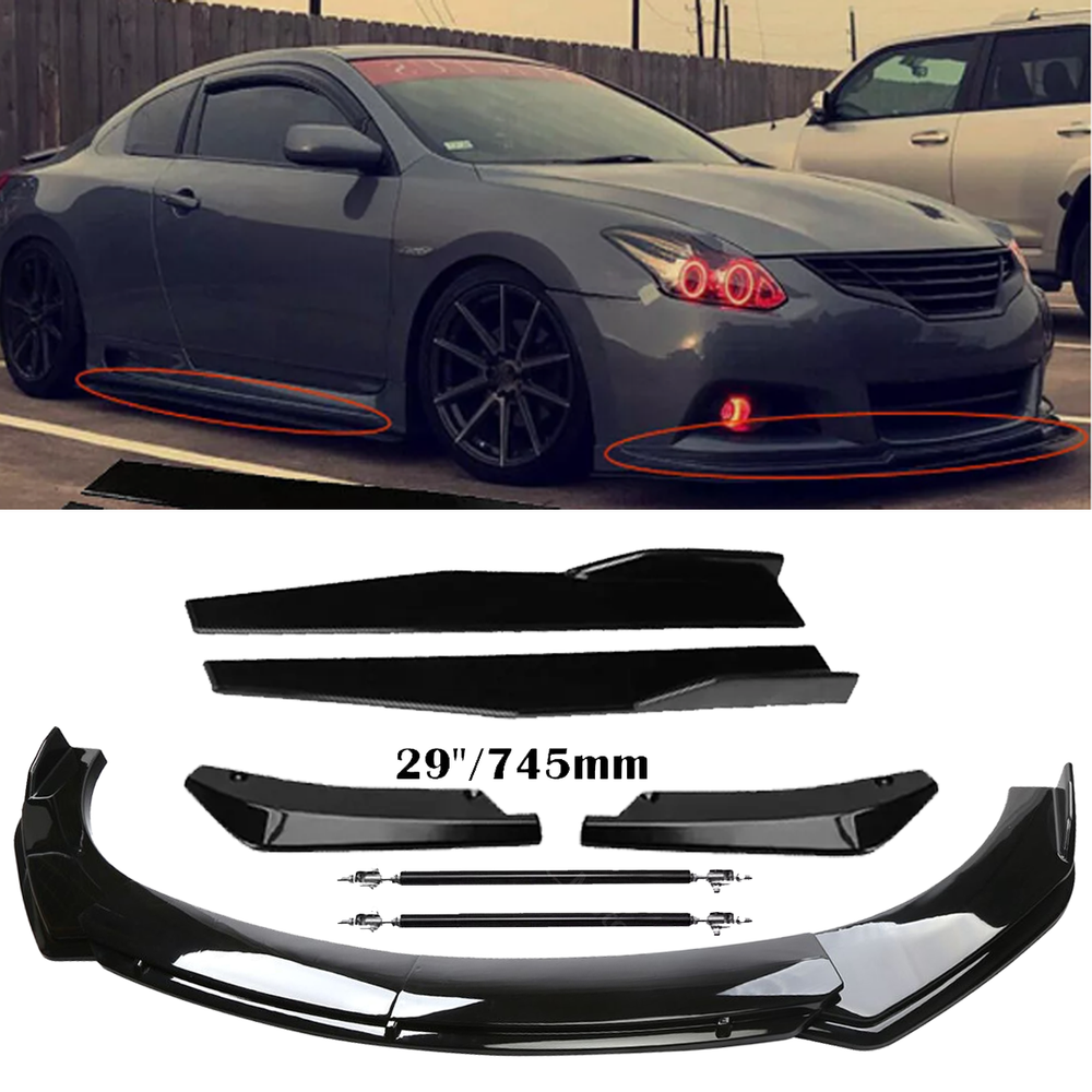 Nissan Altima Front Rear Bumper Lip Spoiler Splitter Body Kit Side Skirts