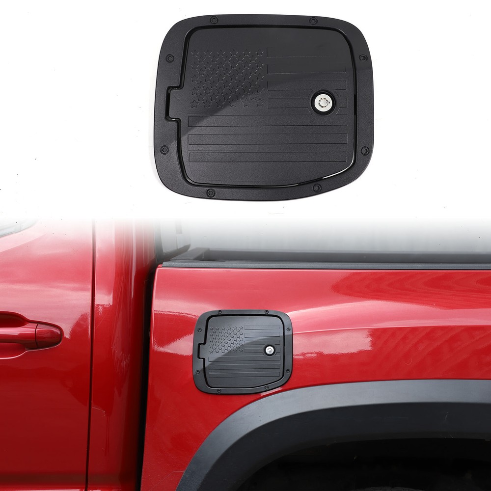 US Flag Door Fuel Tank Cover W/Lock Gas Cap Accessories For Toyota Tacoma 16-22