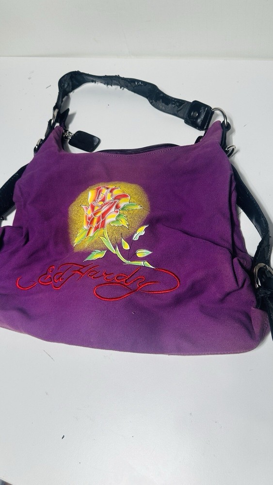 Vintage Y2k Ed Hardy Kills Skull Christian Audigier Crossbody Purse Bag
