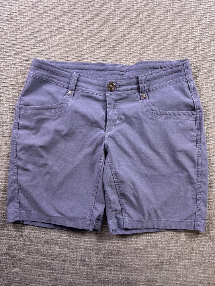 Kuhl Trekr Shorts Womens 4 Gray Stretch Hiking Outdoor Pockets Zip Fly 6263