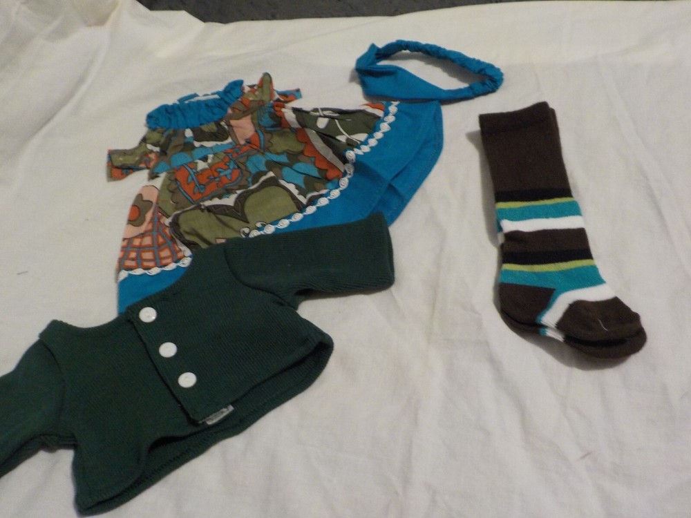 Cute 4pc Green & Blue Skirt Outfit for 18