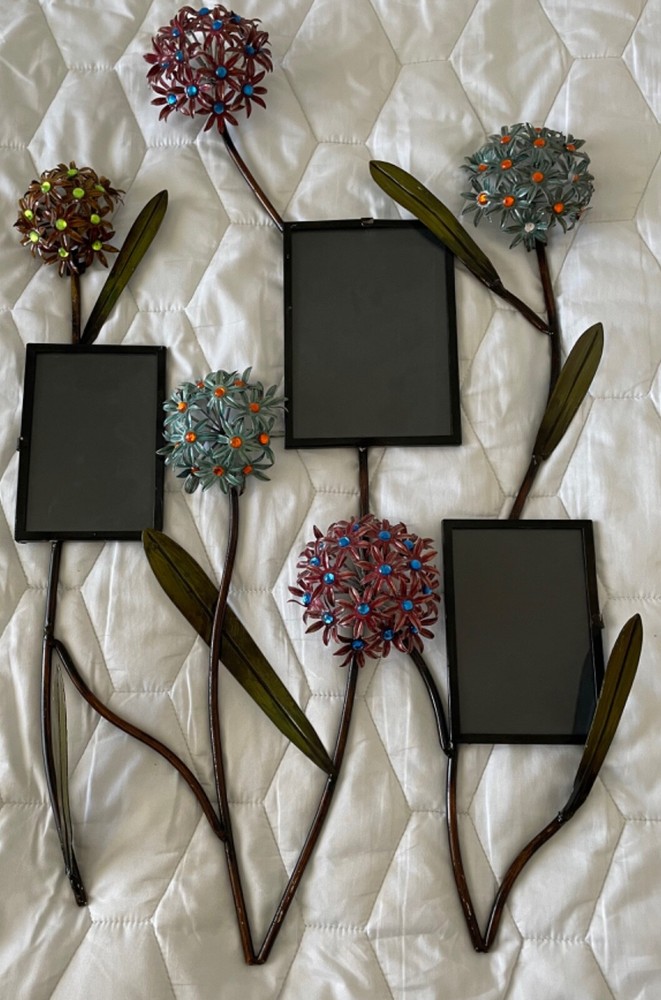 Metal Wall Art Deco w/3 Photo Frames 28