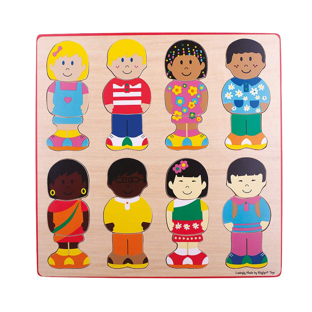 Little Friends Wooden Jigsaw Puzzle - 24 Piece Wooden Puzzle, Diversity Toys ...