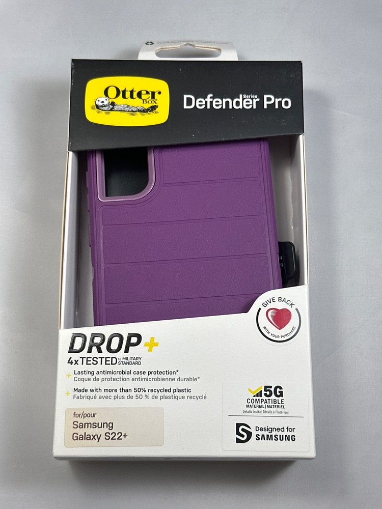 OtterBox Defender Pro Case for Samsung Galaxy S22 Plus - Happy Purple