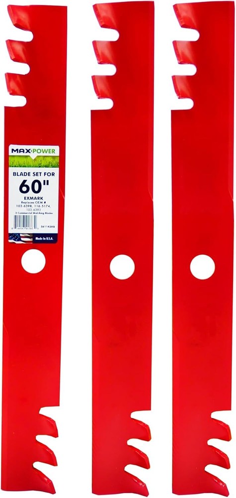 MaxPower 561143XB Commercial Mulching Blade Set for 60” Cut Exmark