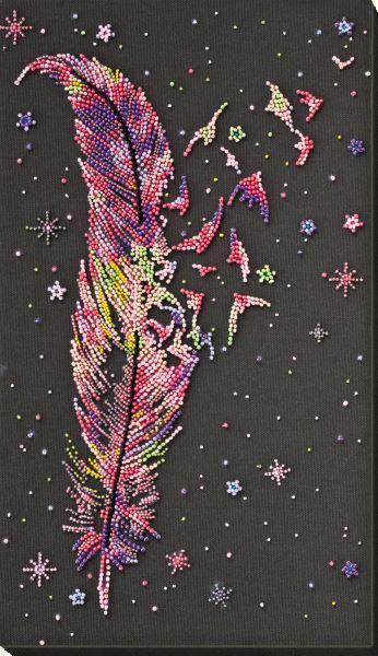 Bead embroidery kit Long Wanderings needlework kit Art canvas beadwork pattern