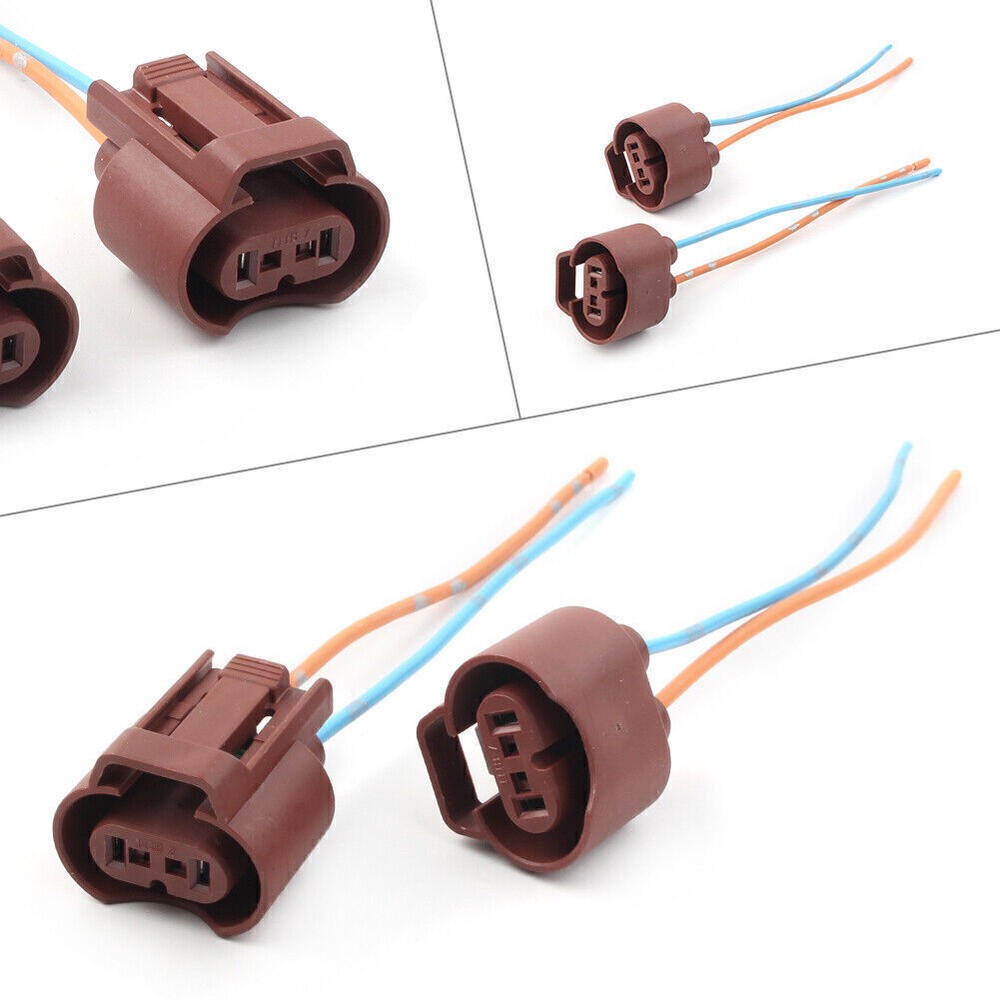 U 9006 HB4  Wire Pigtail Female Two Harness Fog Light Socket Connector Lamp US