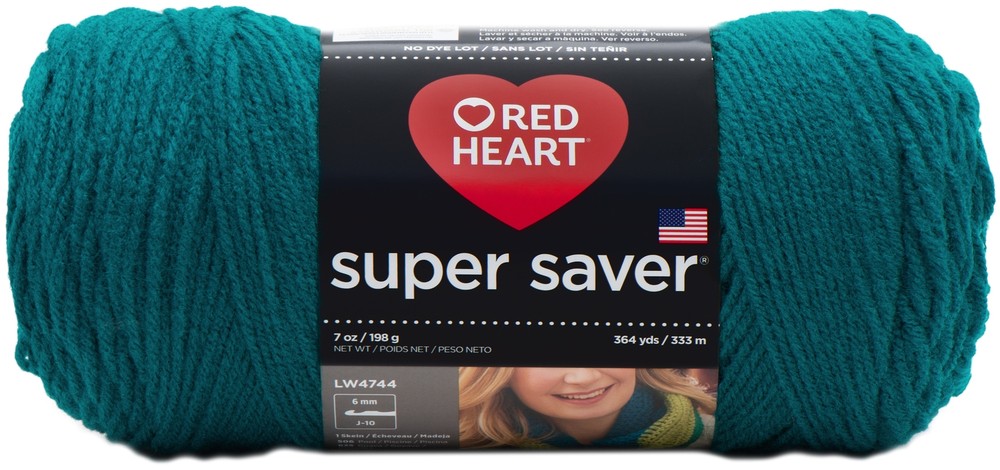 Red Heart Super Saver Yarn Real Teal Pack of 1 Skein