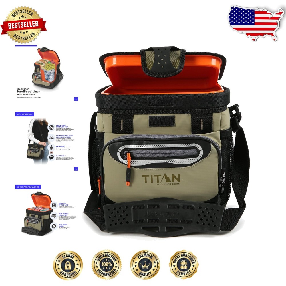 Portable Titan Deep Freeze Cooler with SmartShelf - 9 Can Capacity, Easy Access