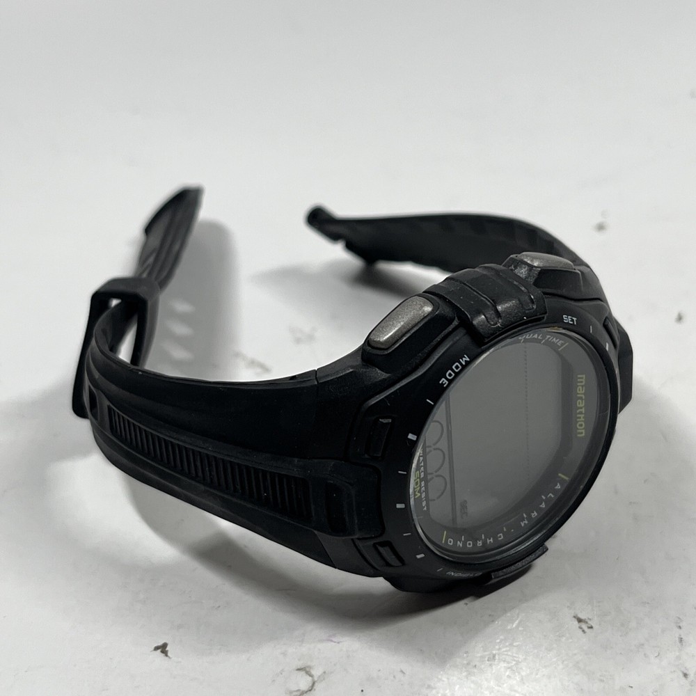 (BROKEN FOR PARTS) Marathon Indiglo WR 50M Stainless Steel Digital Ladies Watch