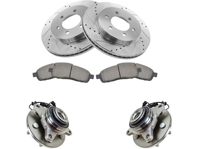 2006-2008 Mark LT 4WD Front Brake Pad Rotor & Wheel Hub Kit 47HXHW