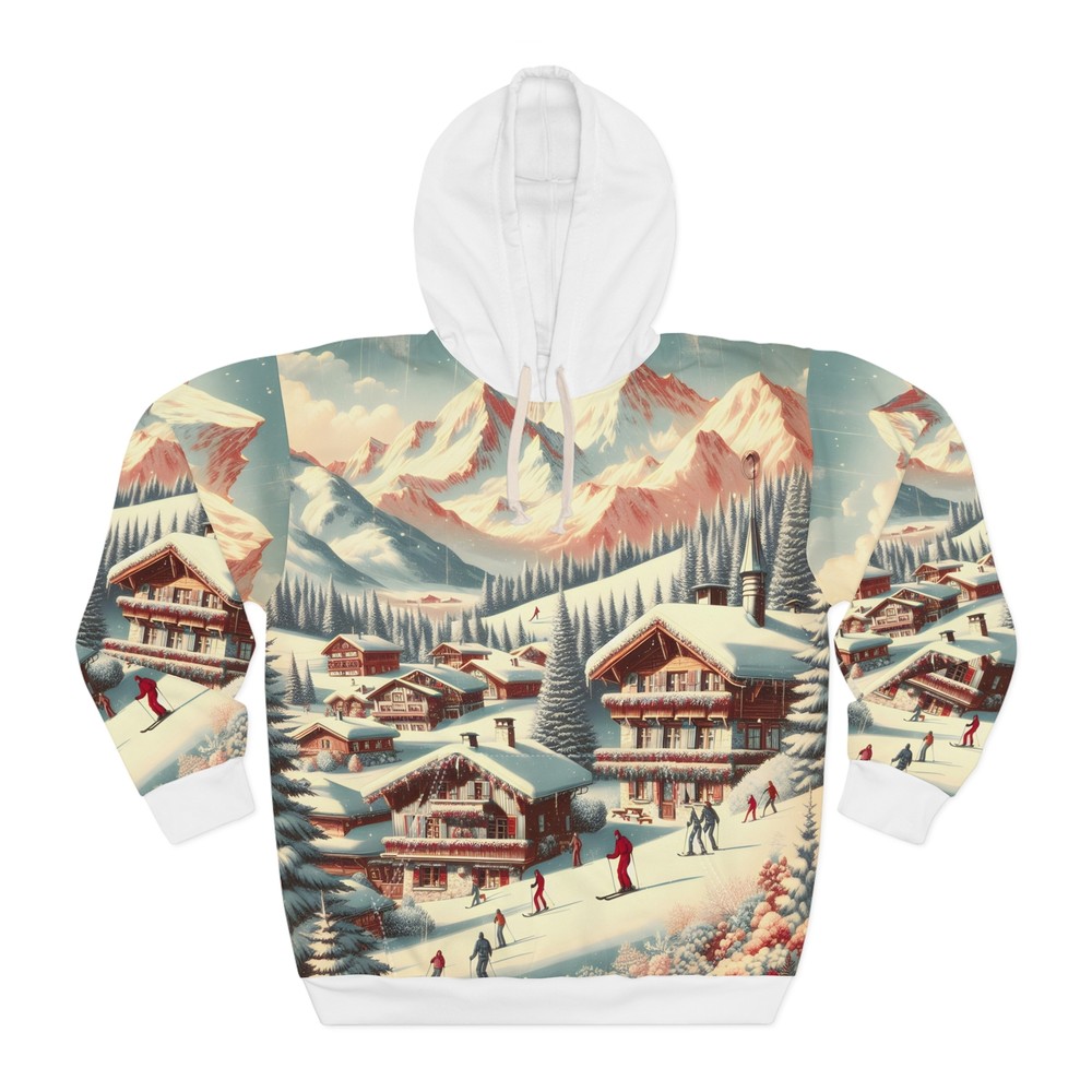 Okemo Vermont All Over Print Hoodie Outdoor Adventure Apparel Casual Wear