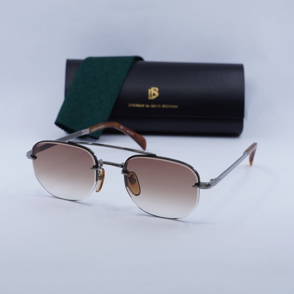 David Beckham DB1078 Ruthenium Brown Gradient Sunglasses 52-20-150