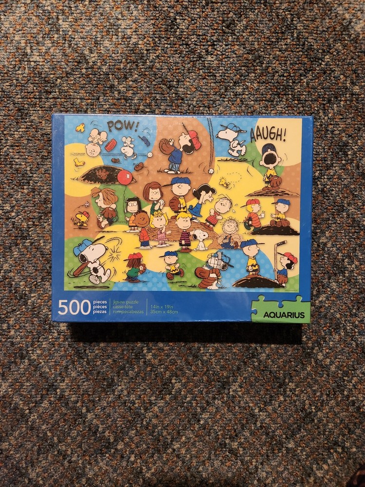 Peanuts Baseball Team 500-Piece Jigsaw Puzzle for Adults & Kids  