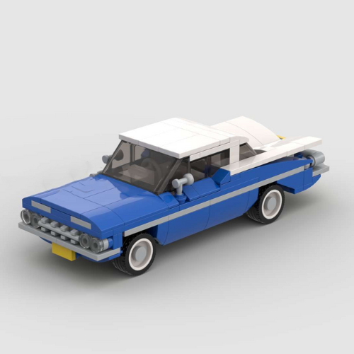 MOC LEGO Chevrolet Bel Air Blue Speed Champions Car Fast Shipping Gift for Builders
