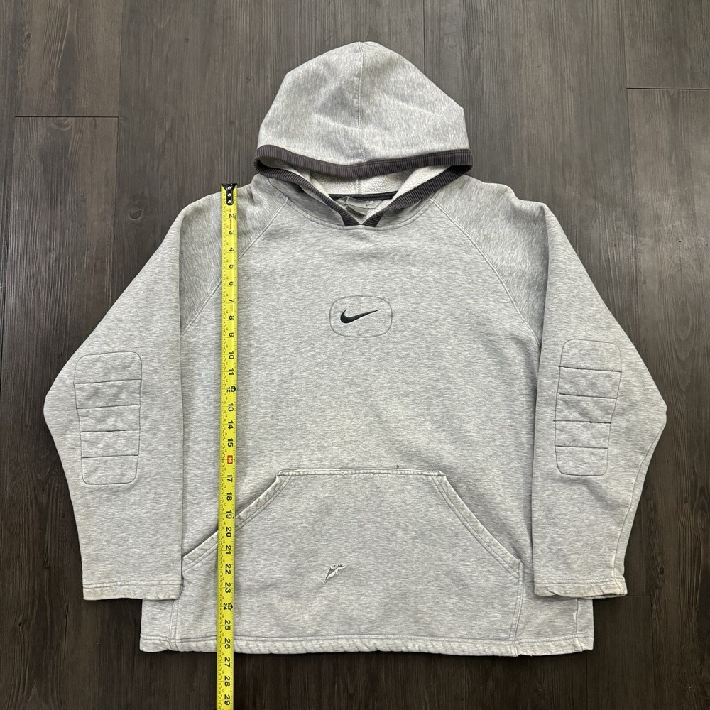 Vintage Nike Center Check Swoosh Hoodie Size XL Mens Y2K Hoodie Pullover