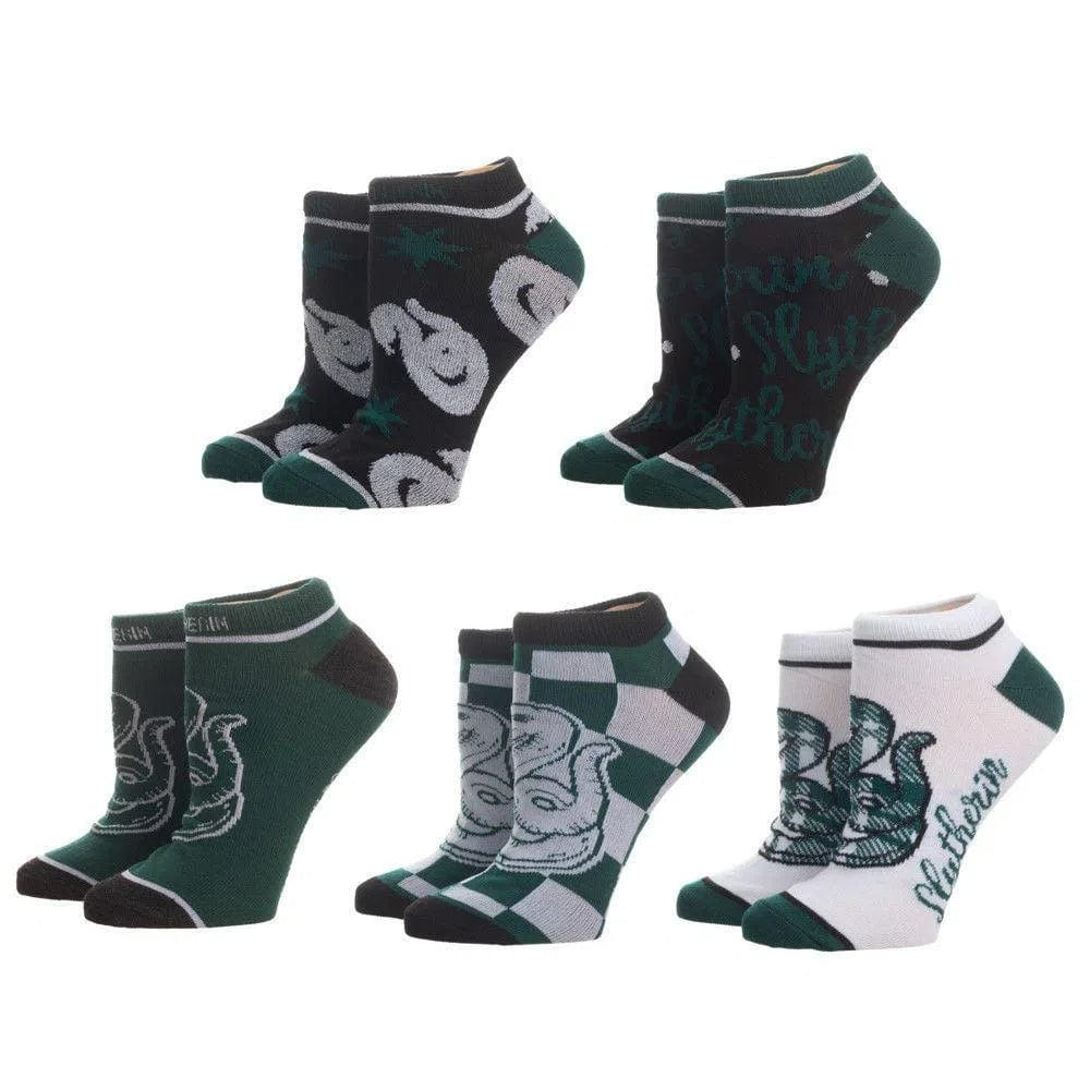 Harry Potter Slytherin House 5-Pack Ankle Socks by Bioworld