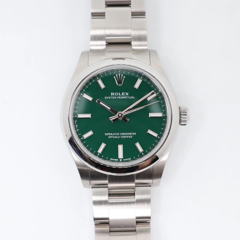 2024 New Rolex 277200 Oyster Perpetual 31mm Steel Green Dial Ladies Watch
