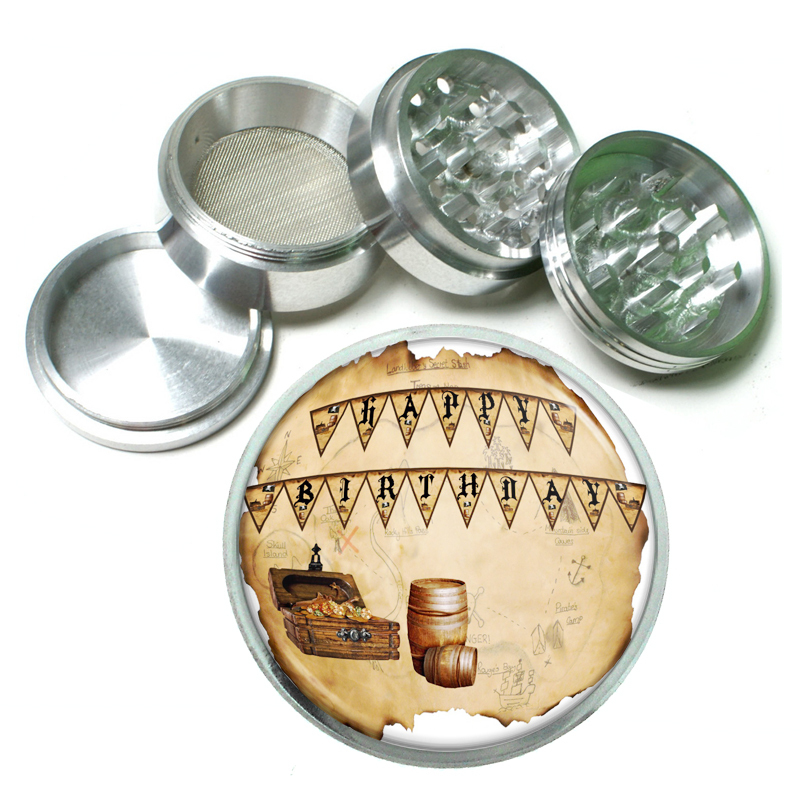 Vintage Pirate Ship D1 Aluminum Herb Grinder 2.5