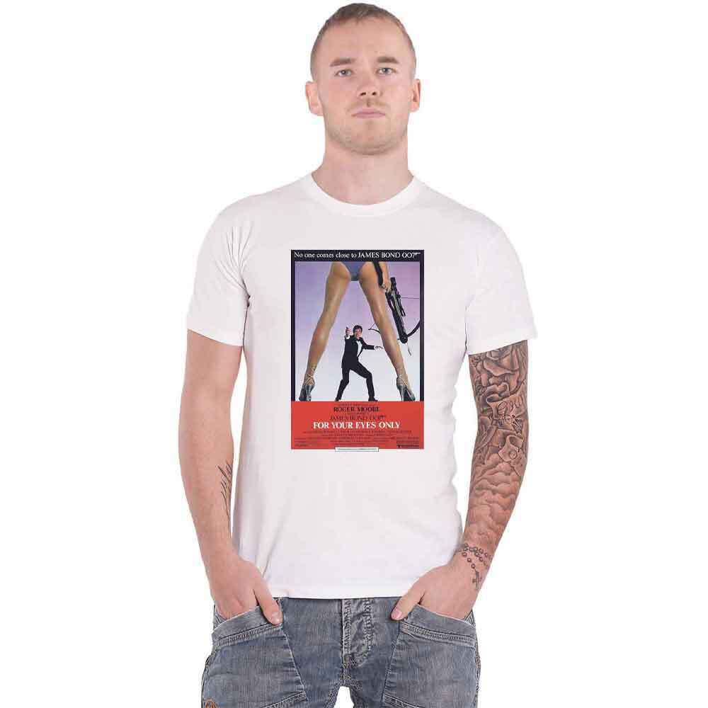 James Bond 007 T Shirt For Your Eyes Poster new Official Unisex White