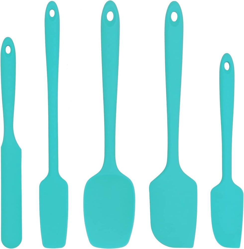 5 Piece Silicone Spatula Set - Rubber Spatula - 600°F Heat Resistant Baking S...
