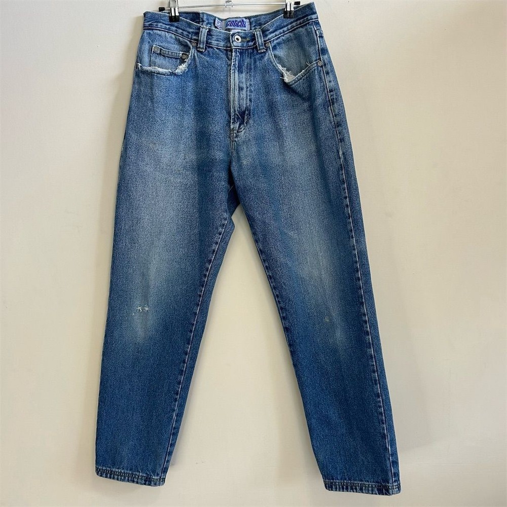 Vintage Y2K Gotcha Jeans Unisex Size 30 Blue Relaxed Fit Distressed Denim Skate
