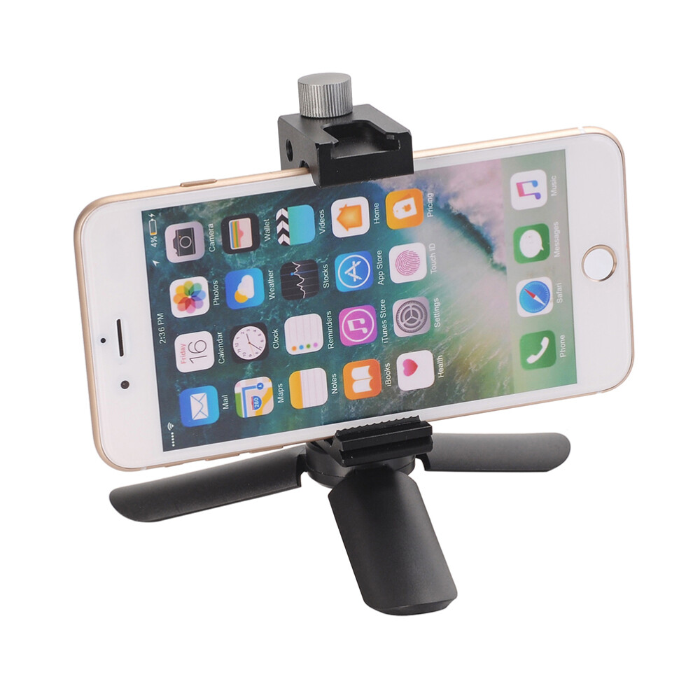 Mini Tripod Stand Mini Desktop Tripod for Smartphone Camera (Black)