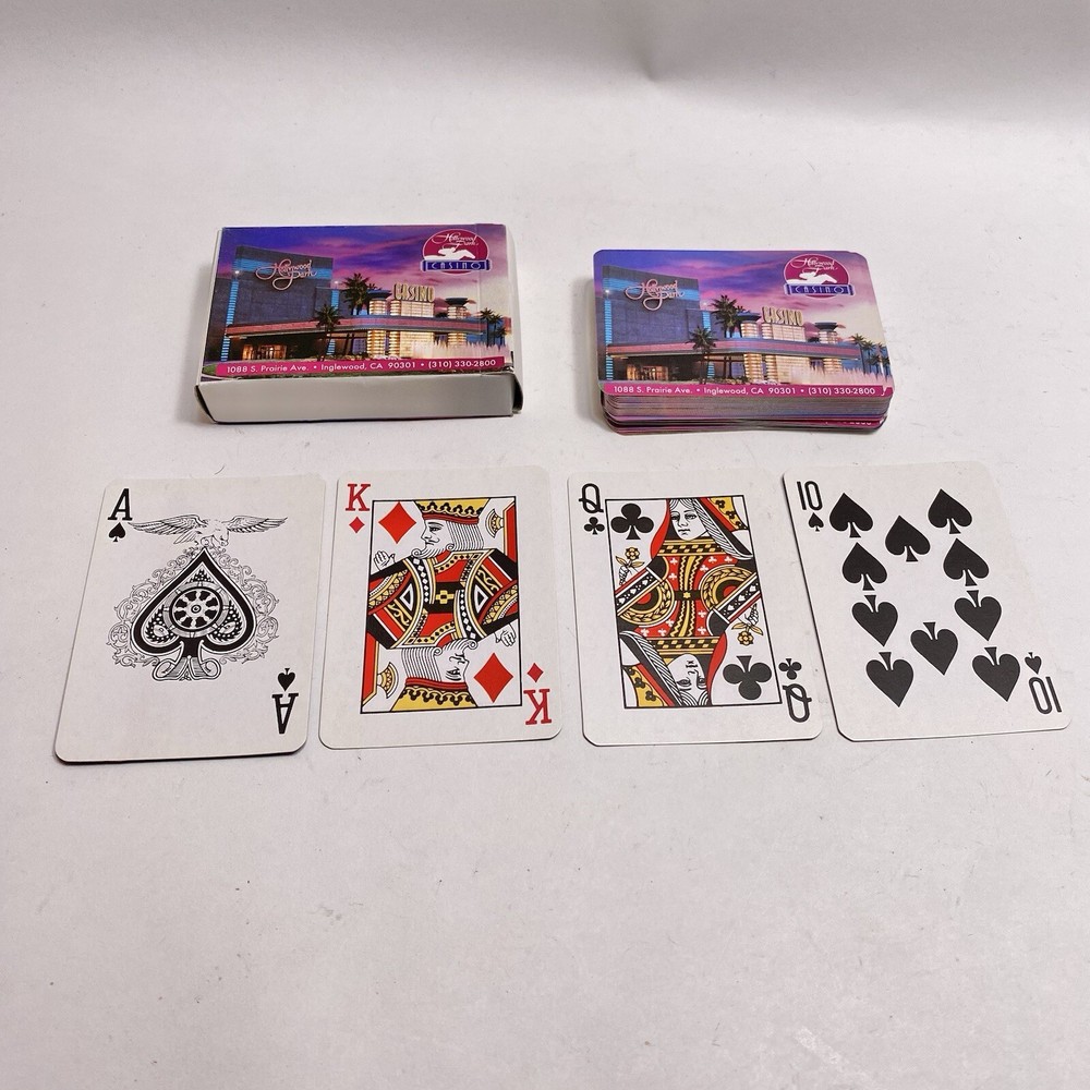 Hollywood Park Casino Playing Cards Deck Inglewood California LA