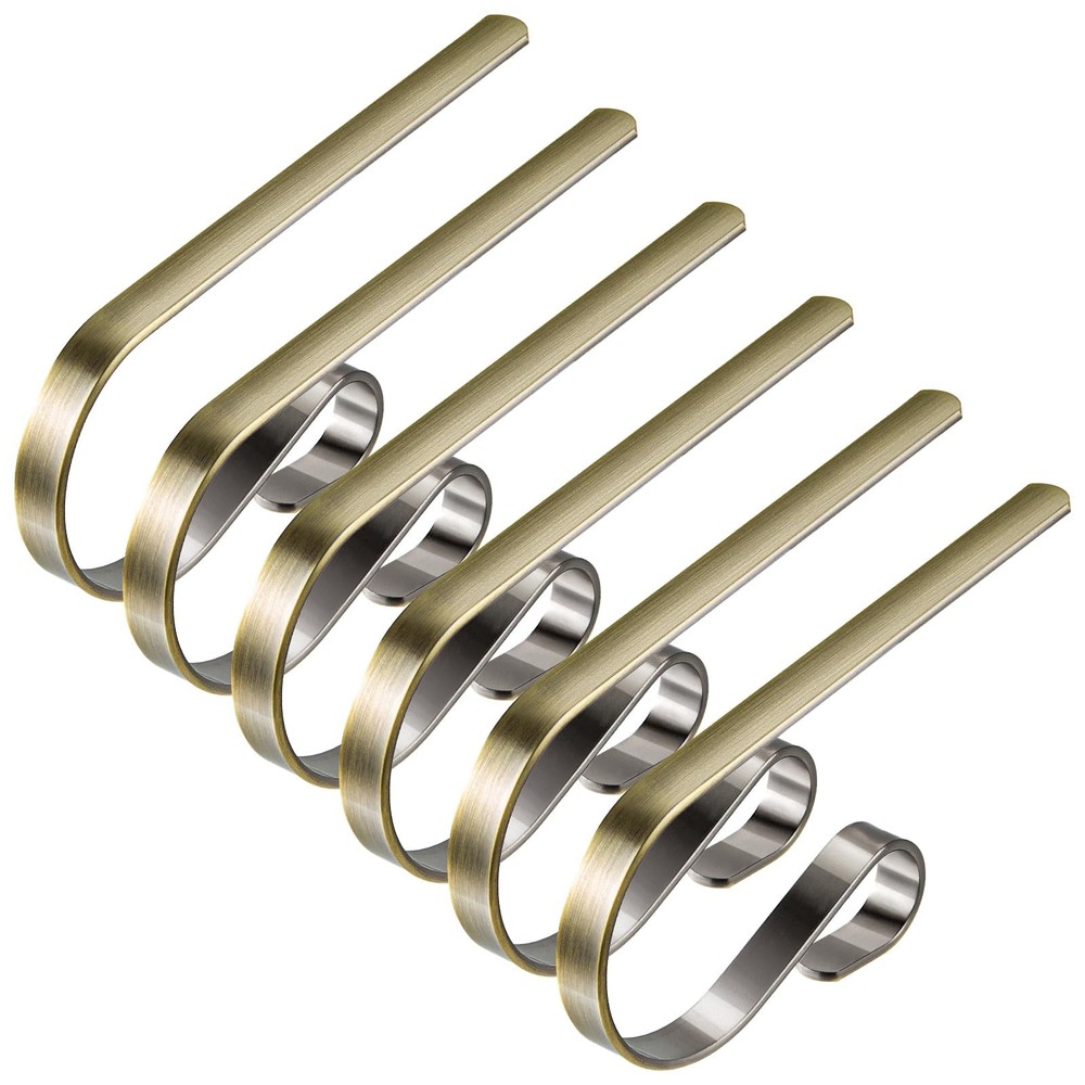 Edoneery Christmas Stocking Holders for Fireplace Mantle with Separate Double-Si