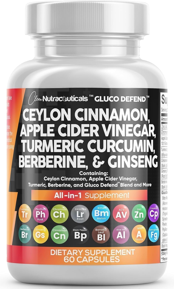 Powerful Ceylon Cinnamon Turmeric ACV Ginseng Berber Blend