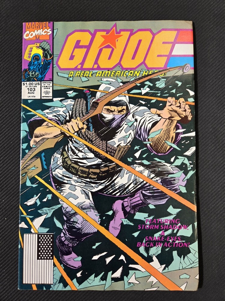 G.I. Joe A Real American Hero #103 Marvel 1990 Storm Shadow