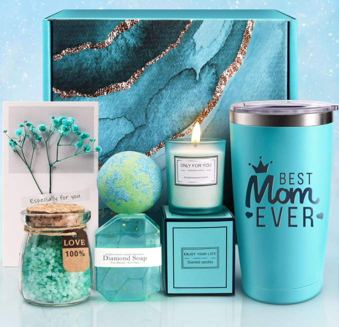 Unique Mother's Day Gift Box Set - Birthday Basket for Mom from Daughter or Son-image