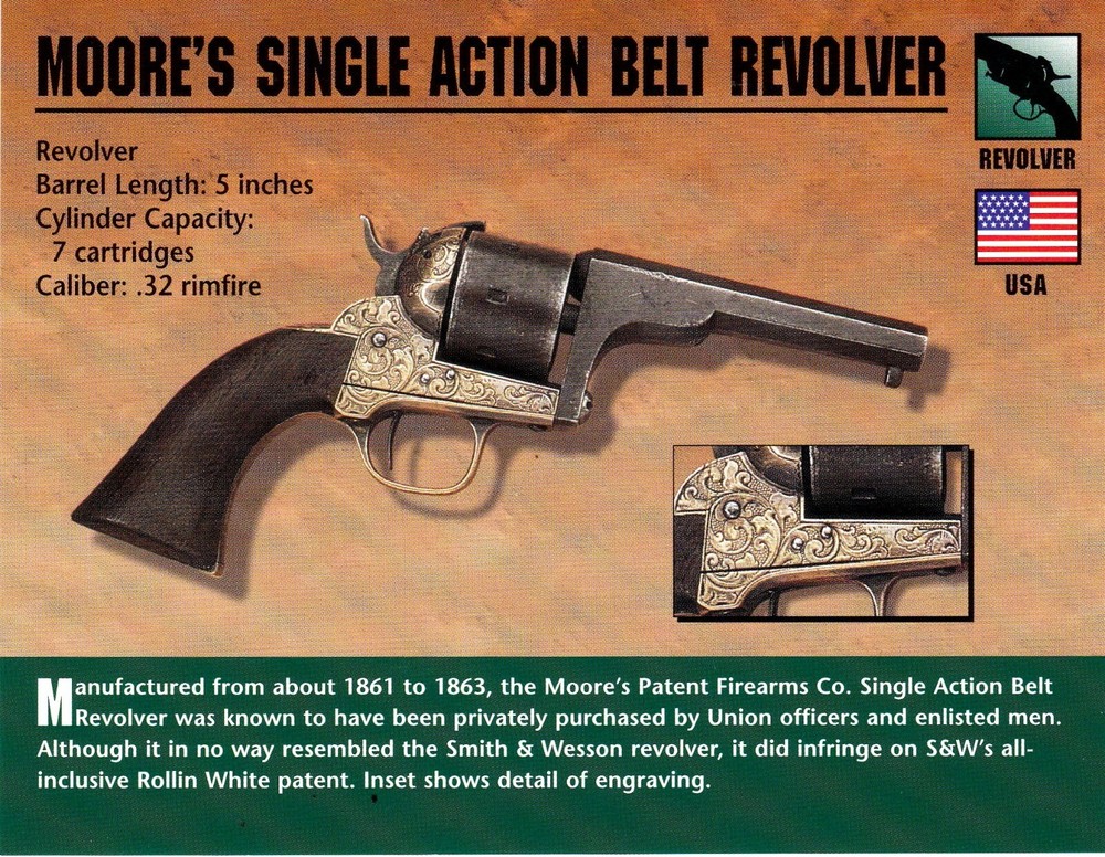 Moore's Single Action Belt Revolver Classic Firearms Photo Card u