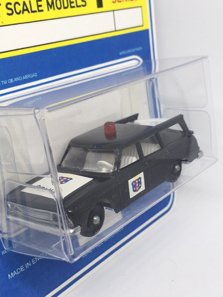 Vintage Lesney Matchbox 42 Custom Studebaker Police Car In Blister Pack.